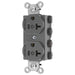 Bryant Hubbell Wiring Device-Kellems SNAPConnect Controlled 20A 125V Duplex Receptacle Gray (SNAP5362C2GY)