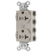 Bryant Hubbell Wiring Device-Kellems SNAPConnect Controlled 20A 125V Duplex Receptacle Light Almond (SNAP5362C2LA)