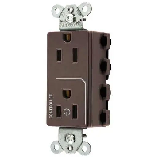Bryant Hubbell Wiring Device-Kellems SNAPConnect Decorator 1/2 Controlled 15A 125V Brown (SNAP2152C1)