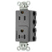 Bryant Hubbell Wiring Device-Kellems SNAPConnect Decorator Receptacle 1/2 Controlled 15A 125V Gray (SNAP2152C1GY)