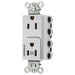 Bryant Hubbell Wiring Device-Kellems SNAPConnect Decorator Receptacle 1/2 Controlled 15A 125V White (SNAP2152C1W)