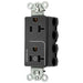 Bryant Hubbell Wiring Device-Kellems SNAPConnect Decorator Receptacle 1/2 Controlled 20A 125 Black (SNAP2162C1BK)
