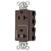 Bryant Hubbell Wiring Device-Kellems SNAPConnect Decorator Receptacle 1/2 Controlled 20A 125 Brown (SNAP2162C1)