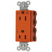 Bryant Hubbell Wiring Device-Kellems SNAPConnect Decorator Receptacle 15A/125V Isolated Ground LED Orange (SNAP2152IGL)