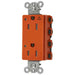 Bryant Hubbell Wiring Device-Kellems SNAPConnect Decorator Receptacle 15A/125V Isolated Ground LED Tamper-Resistant Orange (SNAP2152IGLTRA)
