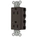 Bryant Hubbell Wiring Device-Kellems SNAPConnect Decorator Receptacle 15A/125V LED Brown (SNAP2152L)