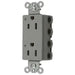 Bryant Hubbell Wiring Device-Kellems SNAPConnect Decorator Receptacle 15A/125V LED Gray (SNAP2152GYL)