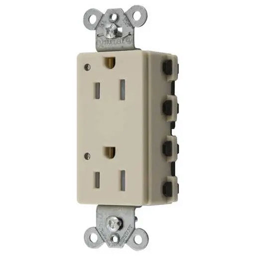 Bryant Hubbell Wiring Device-Kellems SNAPConnect Decorator Receptacle 15A/125V LED Tamper-Resistant Ivory (SNAP2152ILTRA)