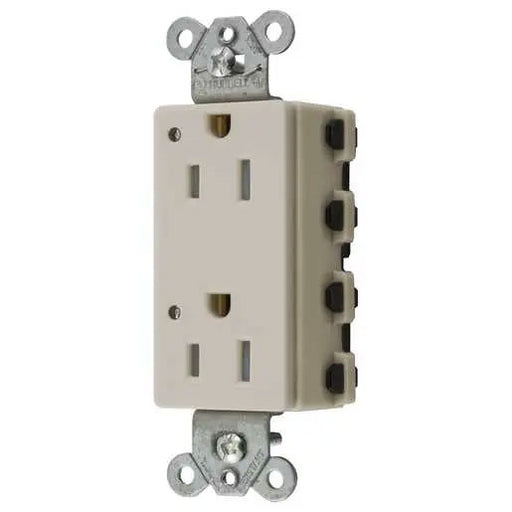 Bryant Hubbell Wiring Device-Kellems SNAPConnect Decorator Receptacle 15A/125V LED Tamper-Resistant Light Almond (SNAP2152LALTRA)