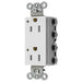 Bryant Hubbell Wiring Device-Kellems SNAPConnect Decorator Receptacle 15A/125V LED Tamper-Resistant White (SNAP2152WLTRA)