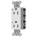 Bryant Hubbell Wiring Device-Kellems SNAPConnect Decorator Receptacle 15A/125V LED White (SNAP2152WL)