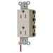 Bryant Hubbell Wiring Device-Kellems SNAPConnect Decorator Receptacle 15A/125V Split Circuit Tamper-Resistant Light Almond (SNAP2152LASCTRA)