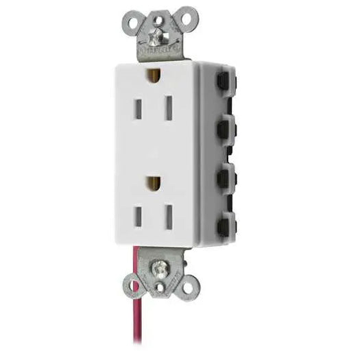 Bryant Hubbell Wiring Device-Kellems SNAPConnect Decorator Receptacle 15A/125V Split Circuit Tamper-Resistant White (SNAP2152WSCTRA)