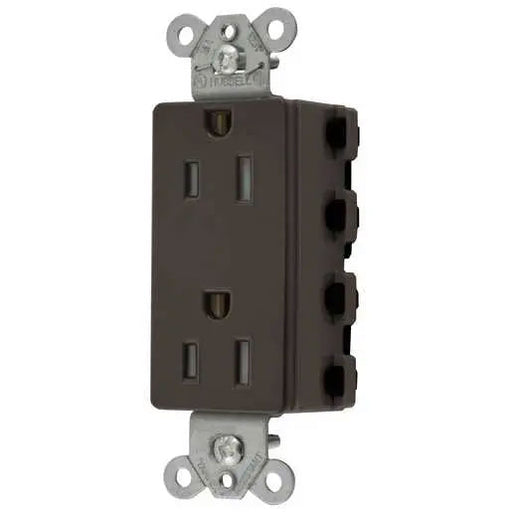 Bryant Hubbell Wiring Device-Kellems SNAPConnect Decorator Receptacle 15A/125V Tamper-Resistant Brown (SNAP2152TRA)