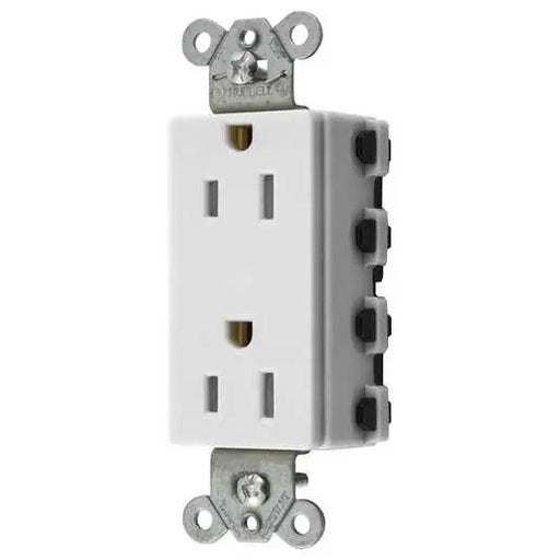 Bryant Hubbell Wiring Device-Kellems SNAPConnect Decorator Receptacle 15A/125V Tamper-Resistant White (SNAP2152WTRA)