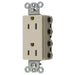 Bryant Hubbell Wiring Device-Kellems SNAPConnect Decorator Receptacle 15A/125V USA Ivory (SNAP2152INA)