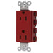 Bryant Hubbell Wiring Device-Kellems SNAPConnect Decorator Receptacle 15A/125V USA Red (SNAP2152RNA)