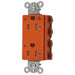 Bryant Hubbell Wiring Device-Kellems SNAPConnect Decorator Receptacle 20A/125V Isolated Ground LED Tamper-Resistant Orange (SNAP2162IGLTRA)