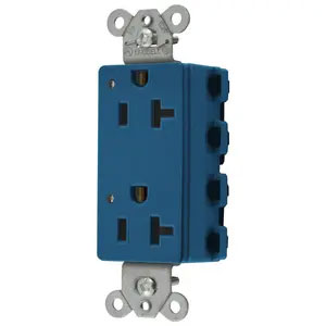 Bryant Hubbell Wiring Device-Kellems SNAPConnect Decorator Receptacle 20A/125V LED Black (SNAP2162BLL)