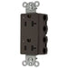 Bryant Hubbell Wiring Device-Kellems SNAPConnect Decorator Receptacle 20A/125V LED Brown (SNAP2162L)