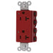 Bryant Hubbell Wiring Device-Kellems SNAPConnect Decorator Receptacle 20A/125V LED Red (SNAP2162RL)