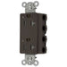 Bryant Hubbell Wiring Device-Kellems SNAPConnect Decorator Receptacle 20A/125V LED Tamper-Resistant Brown (SNAP2162LTRA)