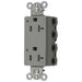 Bryant Hubbell Wiring Device-Kellems SNAPConnect Decorator Receptacle 20A/125V LED Tamper-Resistant Gray (SNAP2162GYLTRA)