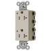 Bryant Hubbell Wiring Device-Kellems SNAPConnect Decorator Receptacle 20A/125V LED Tamper-Resistant Light Almond (SNAP2162LALTRA)