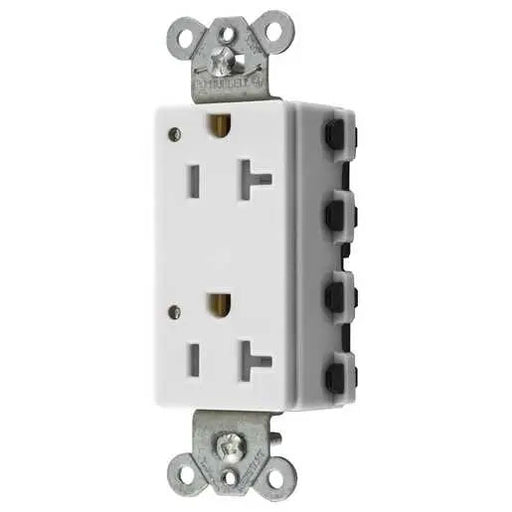 Bryant Hubbell Wiring Device-Kellems SNAPConnect Decorator Receptacle 20A/125V LED Tamper-Resistant White (SNAP2162WLTRA)