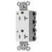 Bryant Hubbell Wiring Device-Kellems SNAPConnect Decorator Receptacle 20A/125V LED Tamper-Resistant White (SNAP2162WLTRA)