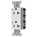 Bryant Hubbell Wiring Device-Kellems SNAPConnect Decorator Receptacle 20A/125V LED White (SNAP2162WL)