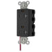 Bryant Hubbell Wiring Device-Kellems SNAPConnect Decorator Receptacle 20A/125V Split Circuit Tamper-Resistant Black (SNAP2162BKSCTRA)