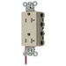 Bryant Hubbell Wiring Device-Kellems SNAPConnect Decorator Receptacle 20A/125V Split Circuit Tamper-Resistant Ivory (SNAP2162ISCTRA)