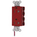 Bryant Hubbell Wiring Device-Kellems SNAPConnect Decorator Receptacle 20A/125V Split Circuit Tamper-Resistant Red (SNAP2162RSCTRA)