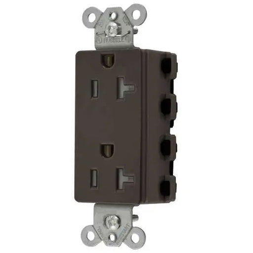 Bryant Hubbell Wiring Device-Kellems SNAPConnect Decorator Receptacle 20A/125V Tamper-Resistant Brown (SNAP2162TRA)