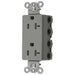 Bryant Hubbell Wiring Device-Kellems SNAPConnect Decorator Receptacle 20A/125V Tamper-Resistant Gray (SNAP2162GYTRA)