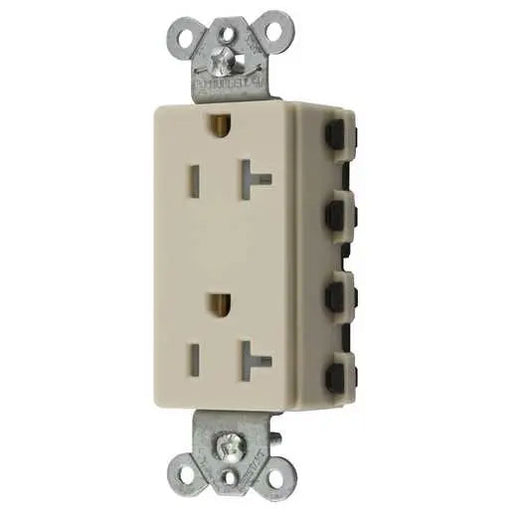 Bryant Hubbell Wiring Device-Kellems SNAPConnect Decorator Receptacle 20A/125V Tamper-Resistant Ivory (SNAP2162ITRA)