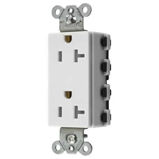 Bryant Hubbell Wiring Device-Kellems SNAPConnect Decorator Receptacle 20A/125V Tamper-Resistant White (SNAP2162WTRA)