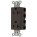 Bryant Hubbell Wiring Device-Kellems SNAPConnect Decorator Receptacle 20A/125V USA Brown (SNAP2162NA)