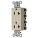 Bryant Hubbell Wiring Device-Kellems SNAPConnect Decorator Receptacle 20A/125V USA Ivory (SNAP2162INA)