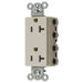 Bryant Hubbell Wiring Device-Kellems SNAPConnect Decorator Receptacle 20A/125V USA Light Almond (SNAP2162LANA)