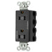 Bryant Hubbell Wiring Device-Kellems SNAPConnect Decorator Receptacle Controlled 15A 125V Black (SNAP2152C2BK)