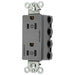 Bryant Hubbell Wiring Device-Kellems SNAPConnect Decorator Receptacle Controlled 15A 125V Gray (SNAP2152C2GY)