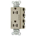 Bryant Hubbell Wiring Device-Kellems SNAPConnect Decorator Receptacle Controlled 15A 125V Ivory (SNAP2152C2I)