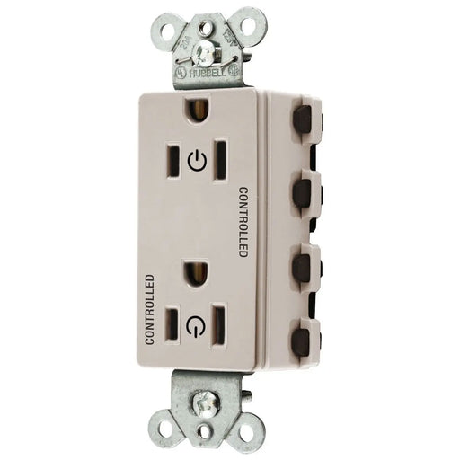 Bryant Hubbell Wiring Device-Kellems SNAPConnect Decorator Receptacle Controlled 15A 125V Light Almond (SNAP2152C2LA)