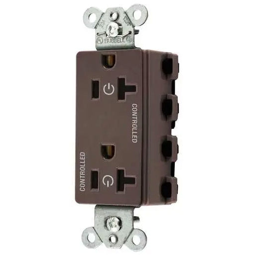 Bryant Hubbell Wiring Device-Kellems SNAPConnect Decorator Receptacle Controlled 20A 125 Brown (SNAP2162C2)