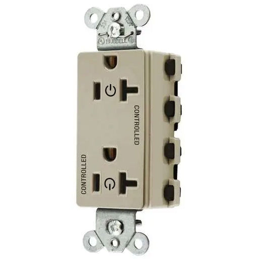 Bryant Hubbell Wiring Device-Kellems SNAPConnect Decorator Receptacle Controlled 20A 125 Ivory (SNAP2162C2I)