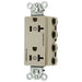 Bryant Hubbell Wiring Device-Kellems SNAPConnect Decorator Receptacle Controlled 20A 125 Ivory (SNAP2162C2I)