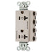 Bryant Hubbell Wiring Device-Kellems SNAPConnect Decorator Receptacle Controlled 20A 125 Light Almond (SNAP2162C2LA)