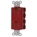 Bryant Hubbell Wiring Device-Kellems SNAPConnect Decorator Receptacle Hospital Grade 15A/125V Isolated Ground LED Tamper-Resistant Red (SNAP2172RIGLTRA)